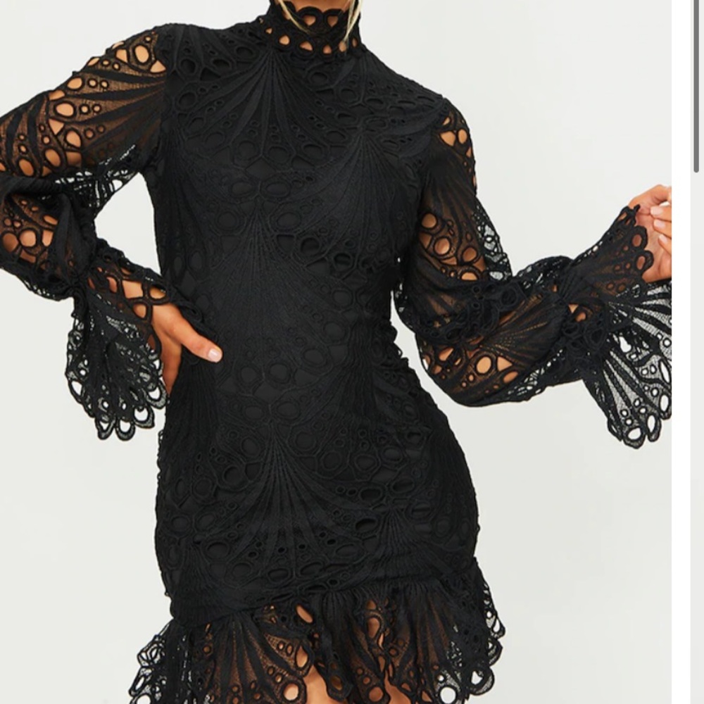 COPY - Pretty Little Thing Black Lace mini dress